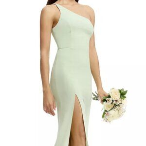 Dress The Population One Shoulder Maxi Dress Sage Green NWT Size L